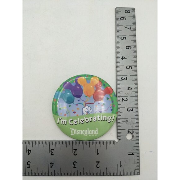 Disney 2 Pin Button Disneyland Pins I'm Celebrating Happily Ever After Buttons - Picture 4 of 5